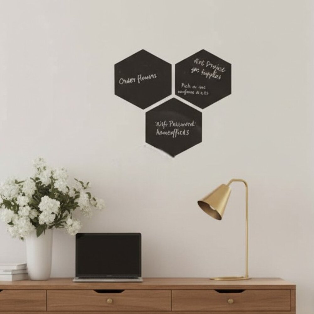 RoomMates Hexagon Chalkboard Peel & Stick Wall Decals